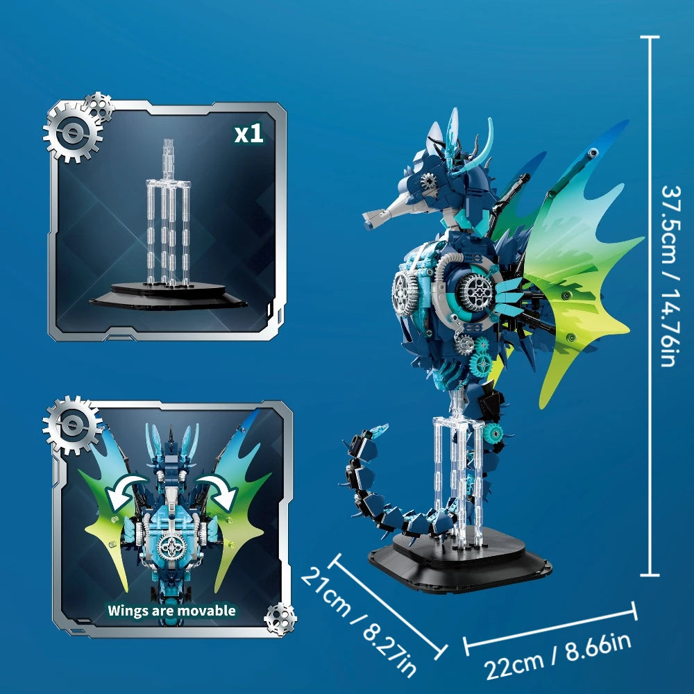 Mechanical Seahorse - 1003-Piece Ocean Building Set