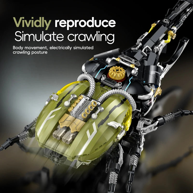 CyberMech Neon Insect Series - Cyberpunk Building Block Model Kit