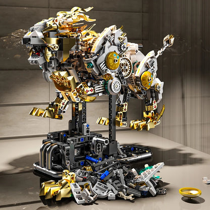 Motorized Lion - Kinetic Mechanical Building Set