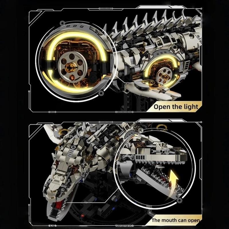 Technical Mosasaurus - 1413pcs Motorized Building Set